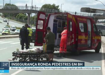 BH registra mais de 500 atropelamentos em 2026; média é de três pedestres por dia
